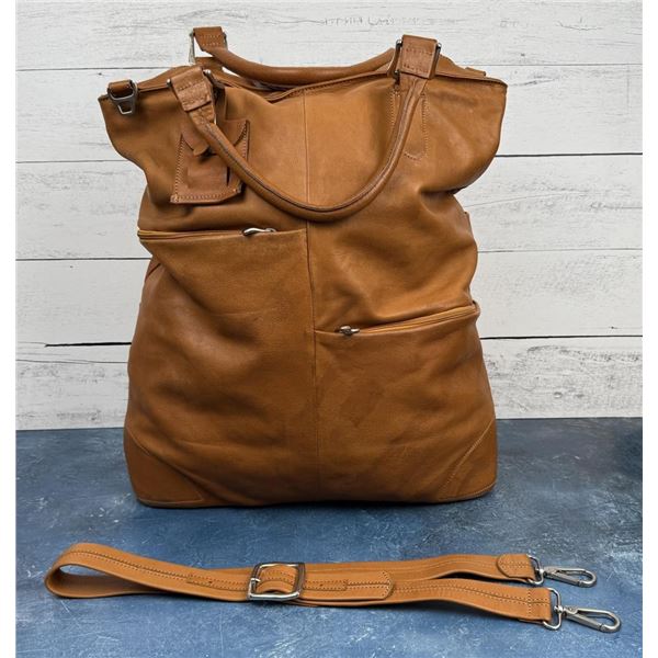 Leather Carry On Duffel Bag Made in Argentina