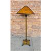 Image 1 : Mid Century Corinthian Brass & Iron Column Lamp