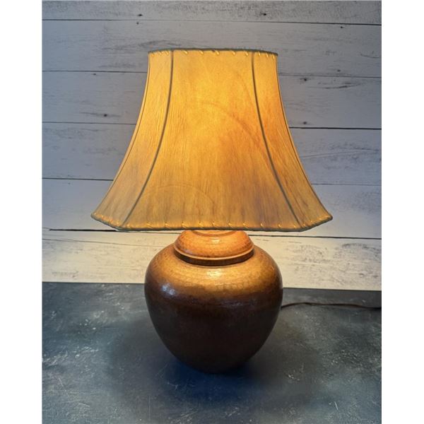 Arts & Crafts Hammered Copper Table Lamp