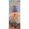 Sticks Furniture Folk Art Painted Table Lamp