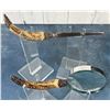 Image 1 : Sterling Stag Horn Magnifying Glass Letter Opener