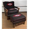 Image 2 : Chimayo Indian Old Hickory Chair and Ottoman