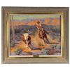 Image 1 : Robert Winter Cowboy Oil on Canvas Painting