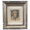 Image 1 : Carl Oscar Borg Pencil Indian Portrait Drawing