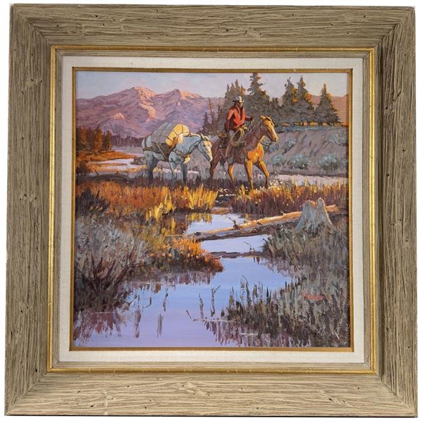 Larry Pirnie Montana Oil on Board Painting
