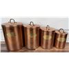 Image 1 : Copper Kitchen Canister Set