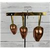 Image 2 : Copper and Brass Kitchen Measuring Scoop Set