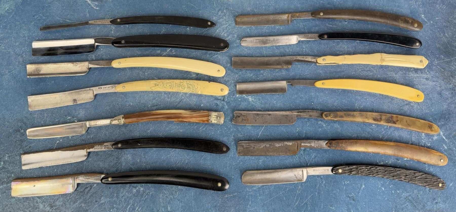 Vintage Razor Collection Collection of Antique Straight Razors