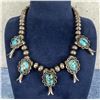 Image 1 : Navajo Sterling Silver Turquoise Squash Blossom