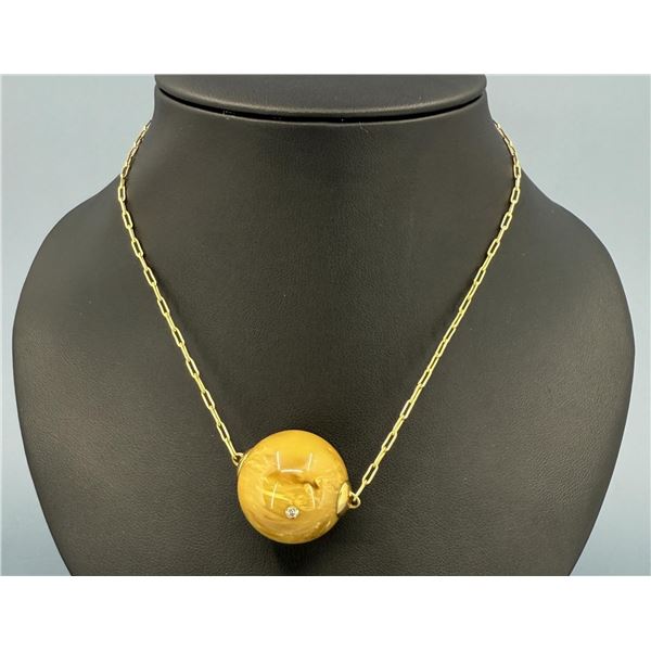 Mark Davis New York 18k Gold Bakelite Necklace
