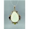 Image 1 : Sterling Silver Garnet Peridot Pendant