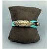 Montana Leather Cuff Feather Bracelet