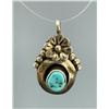 Image 1 : Navajo Sterling Silver Turquoise Pendant