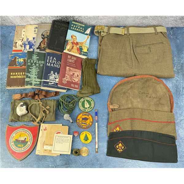 Collection of 1950s Boy Scouts of America Gear