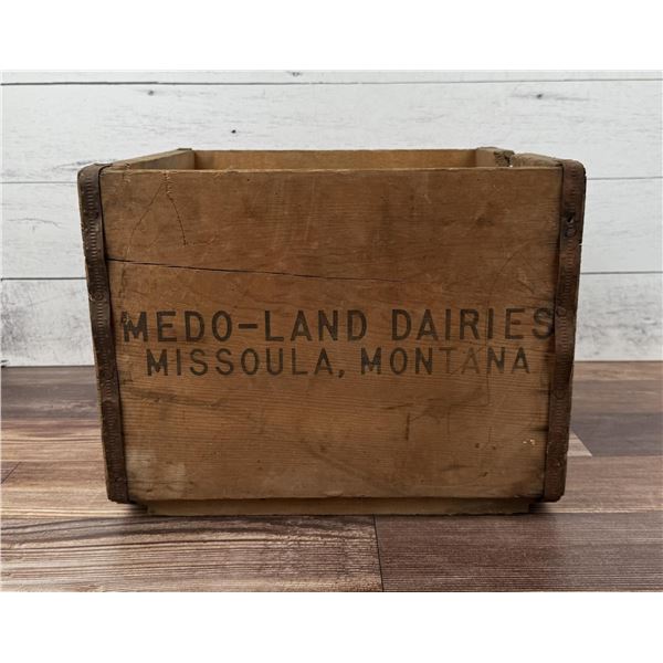 Medo-Land Daires Missoula Montana Milk Crate Box