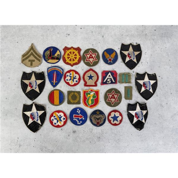 Collection of WW2 US Army Navy Patches