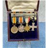 Image 6 : WWI WW1 Cased British Miniature Medal Set
