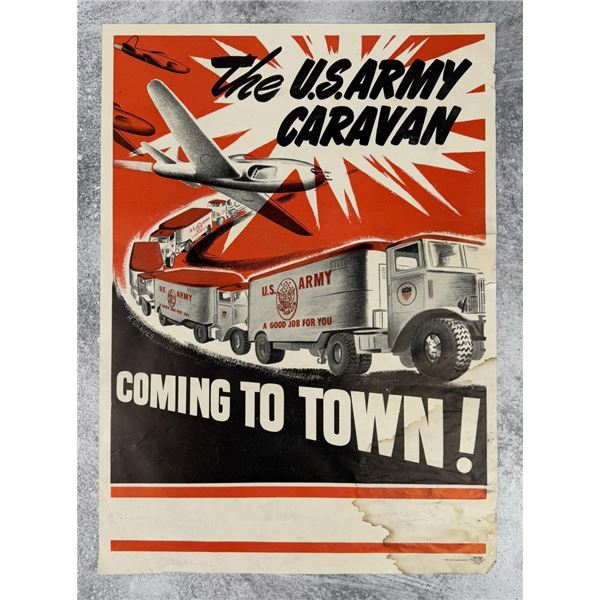 1946 US Army Caravan Recruiting Poster