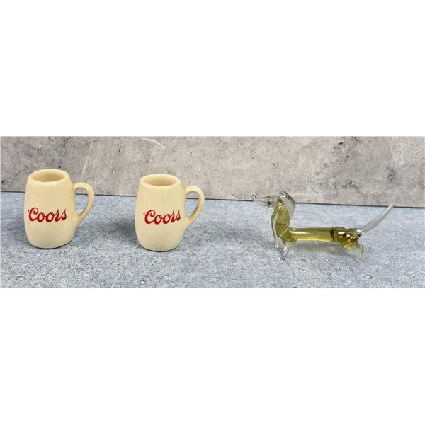 Miniature Coors Pottery Beer Mugs
