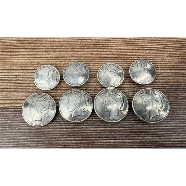 Silver Dollar and Half Dollar Size Bridle Conchos