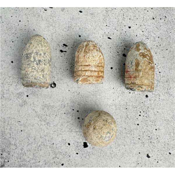 Collection of Civil War Lead Bullets