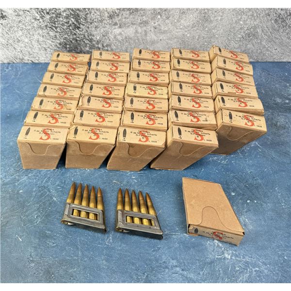350 Rounds of WW2 German 8mm Mauser Rifle Ammo