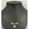 Image 1 : Sterling Silver Enamel Necklace