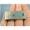 Image 1 : Zuni Chip Inlaid Money Clip