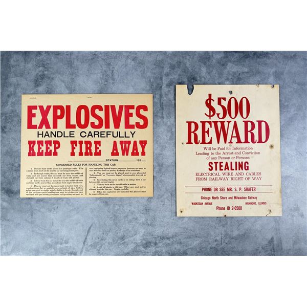 Chicago North Shore and Milwaukee Railway Signs