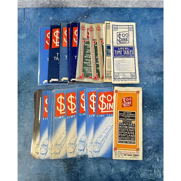 Collection of Soo Line Railroad Time Tables