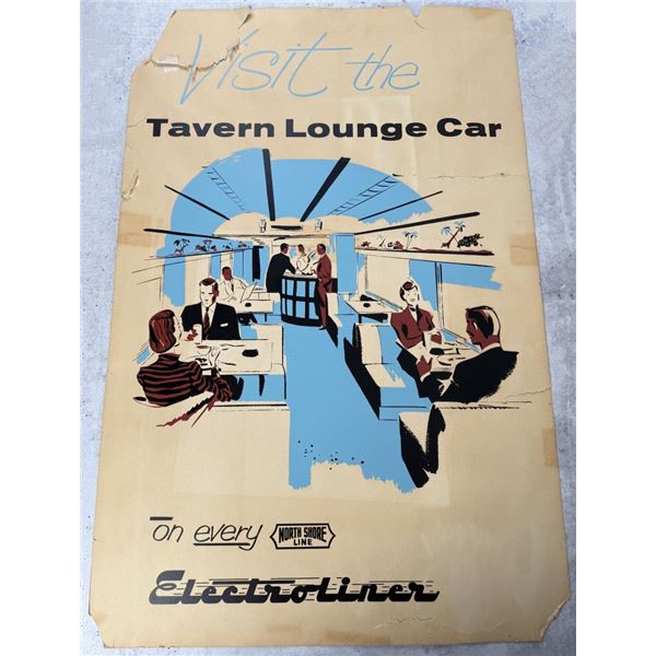 North Shore Line Tavern Lounge Car Railroad Sign