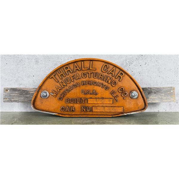 Milwaukee Railroad Thrall Car Boxcar 2186 Sign