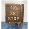Image 1 : Railroad Station 261 Stop Flange Sign