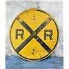 Image 1 : Antique Yellow Railroad Marble Reflector Sign