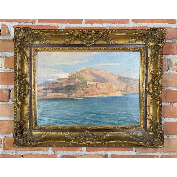 Georg Macco Gibraltar Oil Painting