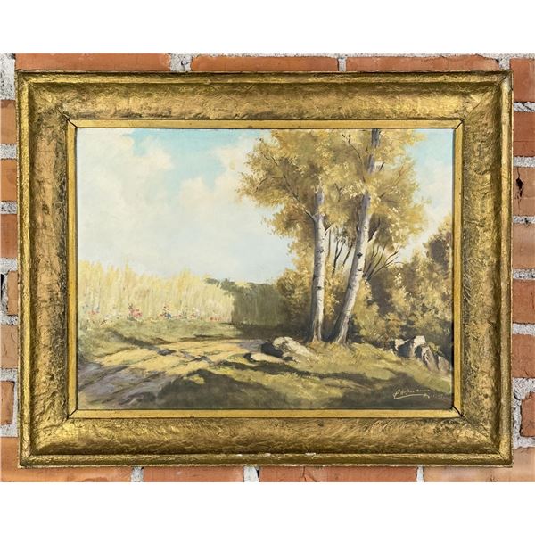 Country Aspens Oil Painting