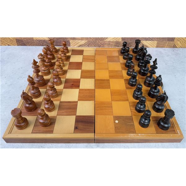Carved Wood Chess Set