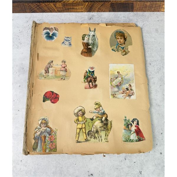 Antique Victorian Trade Card Scrap Book