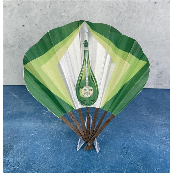 Vera Mint French Advertising Paper Fan