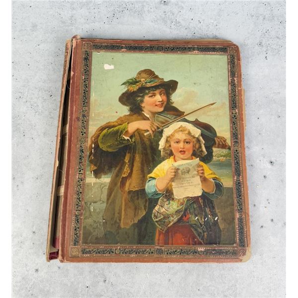 Antique Victorian Trade Card Scrap Book