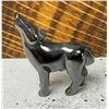 Image 1 : Carved Hematite Howling Wolf Figurine