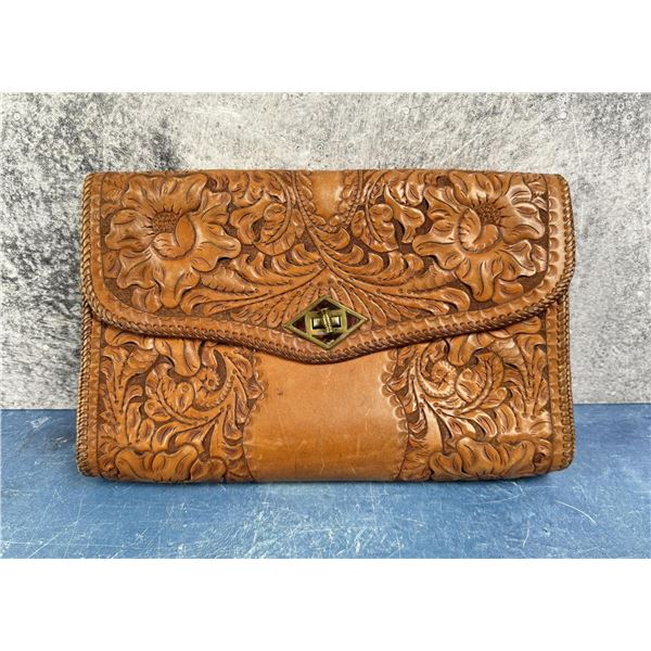 Vintage Tooled Leather Cowgirl Purse