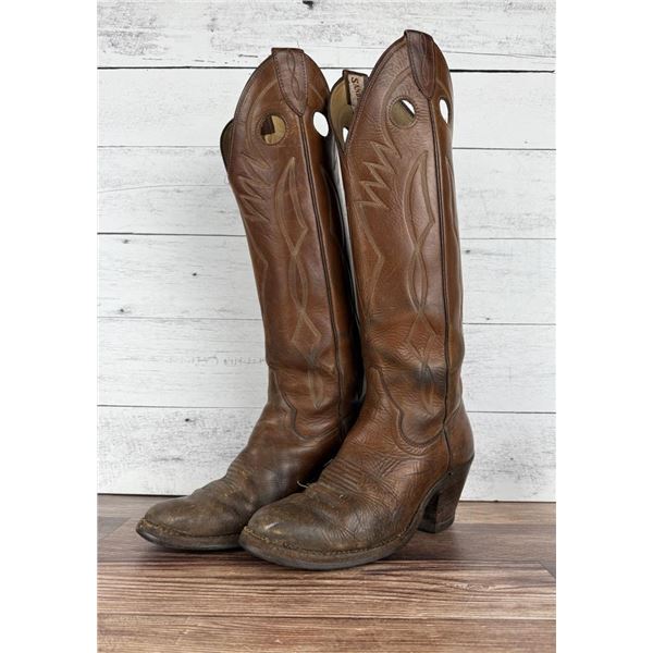 Vintage Sanders Leather Cowboy Boots