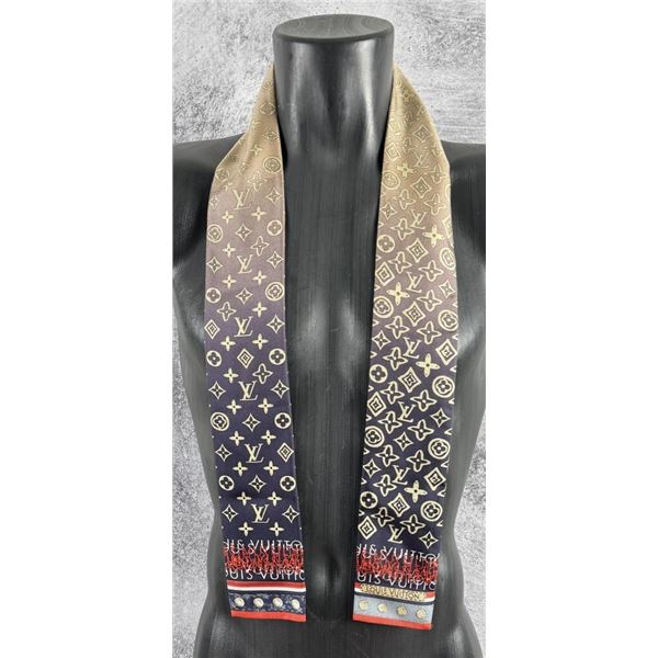 Louis Vuitton Monogram Map Bandeau Silk Scarf