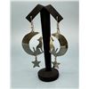 Image 1 : Sterling Silver Coyote & Moon Earrings