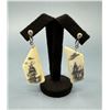 Image 1 : Scrimshaw Alaskan Inuit Eskimo Earrings