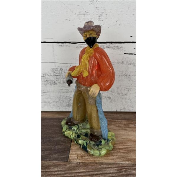 Czech Zelezny Brod Glass Cowboy Sculpture