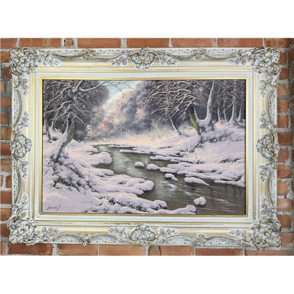 Oil on Canvas Forest Painting