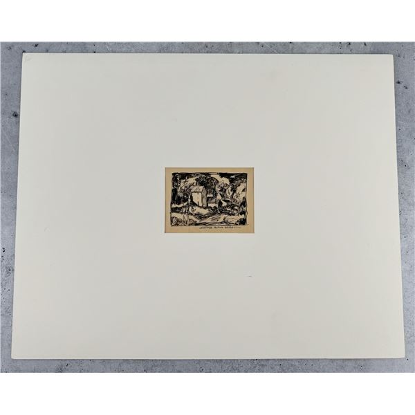 Lawrence Nelson Wilbur Pen and Ink Drawing