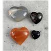 Image 2 : Collection of Carved Stone Hearts